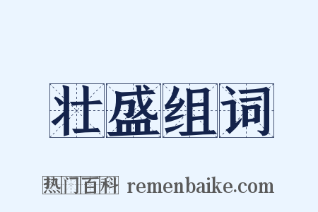 壮盛组词是什么意思的图片